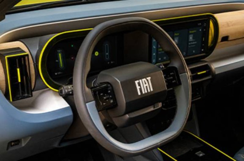 closeup of steering wheel