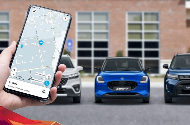 car parked with person on the phone