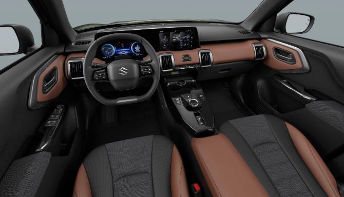 suzuki e-vitara brown leather interior