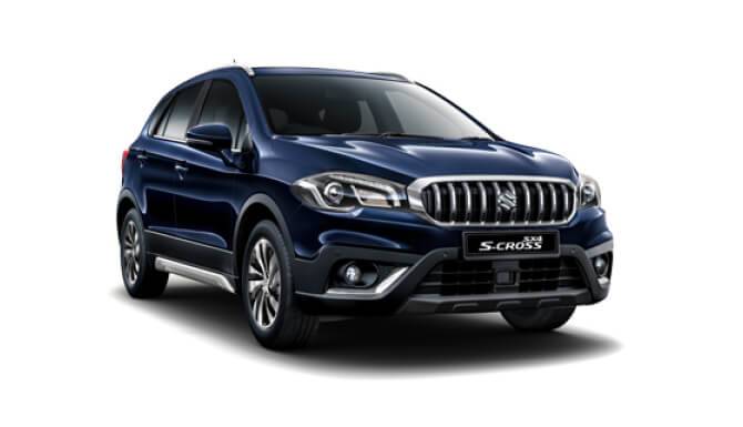 Suzuki S-Cross Blue White Background