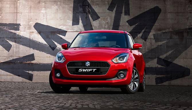 Suzuki Swift Red Color Front View