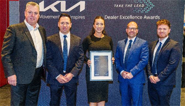 Highly Commended award for EV Excellence goes to Howards Kia WSM in 2024 Kia Dealer Awards