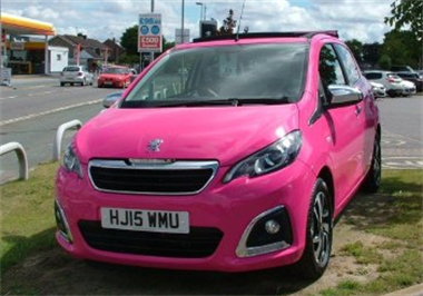 FREE exclusive hot PINK upgrade for the first 10 buyers of the new Peugeot 108! 