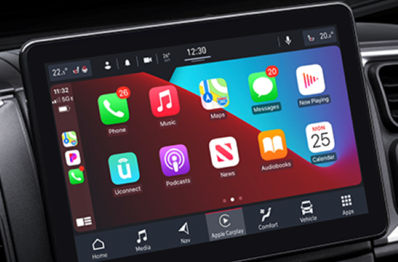 closeup of touchscreen