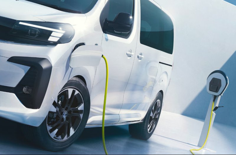 Car plugged into ev charger