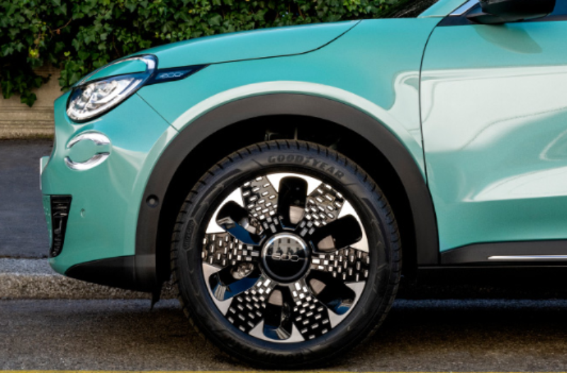 close up of car parked on street